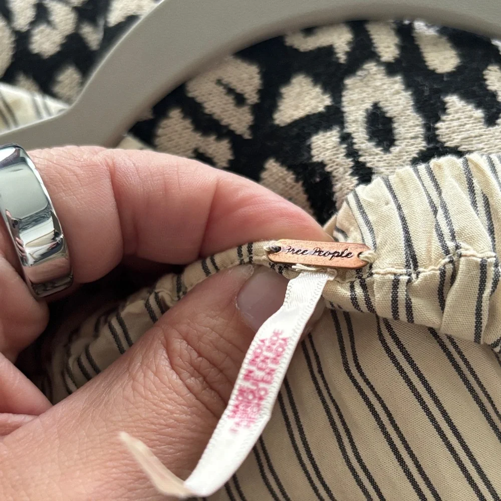 Free People Beige Striped Crop Top - Picture 10 of 10